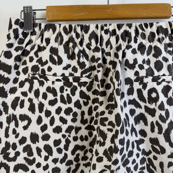 J.Crew Easy Pants Ivory Leopard Linen Lyocell Straight Taper Leg Trousers Size 6 - Picture 6 of 13